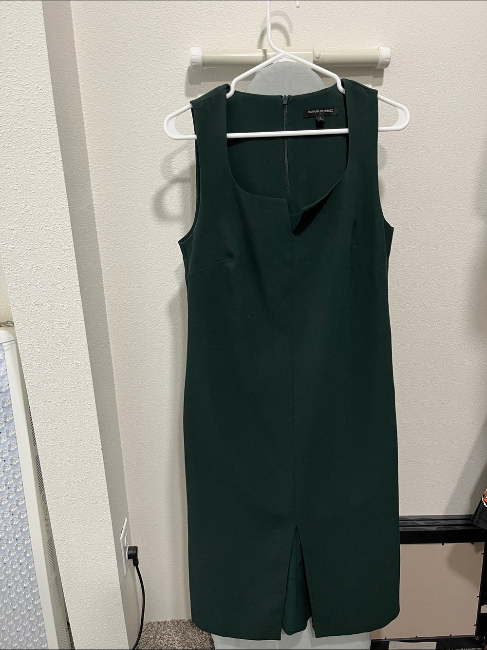 Banana Republic Forest Green Sleeveless Midi Dress